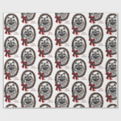 Keeshond Kerstmis Cadeaupapier (Vlak)