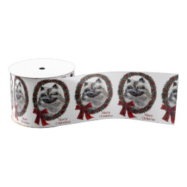 Keeshond Kerstmis Grosgrain Lint