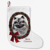 Keeshond Kerstmis Kleine Kerstsok (Voorkant)