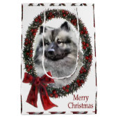 Keeshond Kerstmis Medium Cadeauzakje (Achterkant)