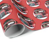 Keeshond Kerstmis Oude Vrachtwagen Schildering Hon Cadeaupapier (Rol Hoek)