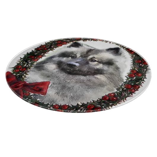 Keeshond Kerstmis Snijplank (Hoek)