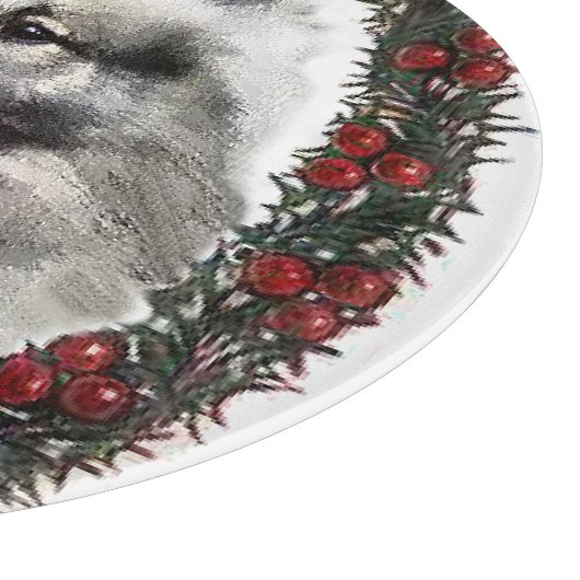 Keeshond Kerstmis Snijplank (Hoek)