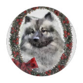 Keeshond Kerstmis Snijplank (Voorkant)