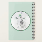 Keeshond Kerstmis Snowman Painting Dog Art Planner (Achterkant)