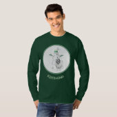 Keeshond Kerstmis Snowman Painting Dog Art T-shirt (Voorkant volledig)