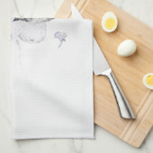 Keeshond Kerstmis Snowman Painting Dog Art Theedoek (Quarter Fold)