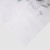 Keeshond Kerstmis Snowman Painting Dog Art Tissuepapier (Detail)