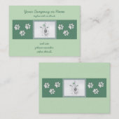 Keeshond Kerstmis Snowman Painting Dog Art Visitekaartje (Voorkant / Achterkant)