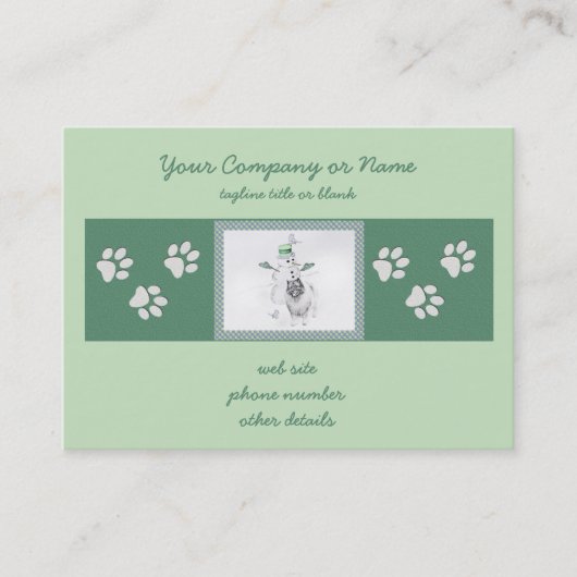 Keeshond Kerstmis Snowman Painting Dog Art Visitekaartje (Voorkant)