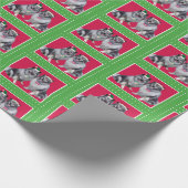 Keeshond Kerstmis Wrap Cadeaupapier (Hoek)