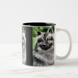 Keeshond Kunst Cadeaus Tweekleurige Koffiemok