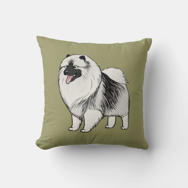Keeshond Kussen (Voorkant)
