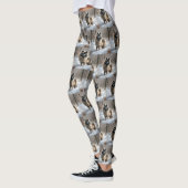Keeshond Laat het Sneeuwen Kerstmis Leggings (Links)