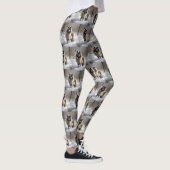 Keeshond Laat het Sneeuwen Kerstmis Leggings (Rechts)