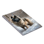 Keeshond Laat het Sneeuwen Kerstmis Notitieboek (Rechterzijde)