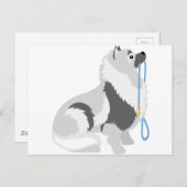 Keeshond Leash Briefkaart (Voorkant / Achterkant)
