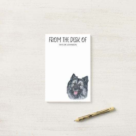 Keeshond Liefhebber Post-it Notities Post-it® Notes (Op bureau)