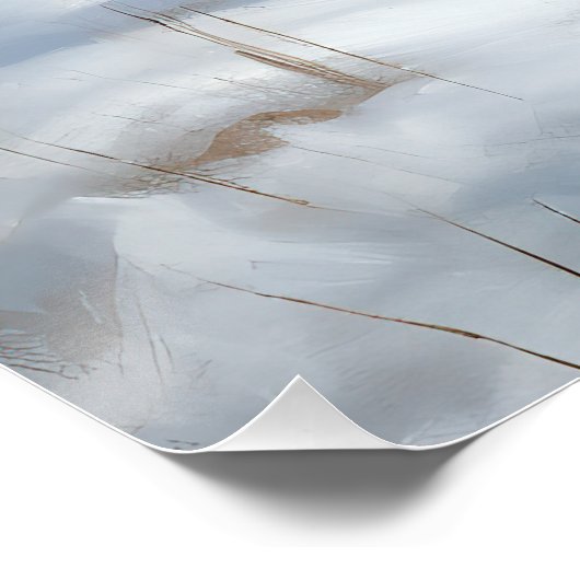 Keeshond liet het sneeuwen Kerstmis Perfect Poster (Hoek)