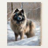 Keeshond liet het sneeuwen Kerstmis Planner (Achterkant)