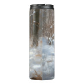 Keeshond liet het sneeuwen Kerstmis Thermosbeker (Achterkant)