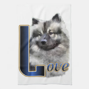 Keeshond LOVE Gifts Theedoek