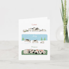 Keeshond Love Joy Peace | Cute Keeshonden Holiday Feestdagen Kaart