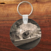 Keeshond Lovely Day Sleutelhanger (Voorkant)