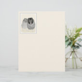 Keeshond Ma en Son Painting - Original Dog Art (Staand voorkant)