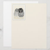 Keeshond Ma en Son Painting - Original Dog Art (Voorkant / Achterkant)