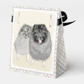 Keeshond Ma en Son Painting - Original Dog Art Bedankdoosjes (Achterkant)