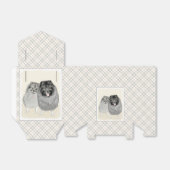 Keeshond Ma en Son Painting - Original Dog Art Bedankdoosjes (Uitgevouwen)