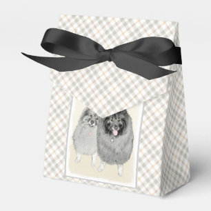 Keeshond Ma en Son Painting - Original Dog Art Bedankdoosjes