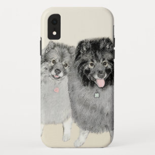 Keeshond Ma en Son Painting - Original Dog Art Case-Mate iPhone Case