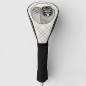 Keeshond Ma en Son Painting - Original Dog Art Golfheadcover (Voorkant)