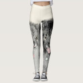 Keeshond Ma en Son Painting - Original Dog Art Leggings (Voorkant)