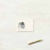 Keeshond Ma en Son Painting - Original Dog Art Post-it® Notes (Op bureau)