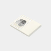 Keeshond Ma en Son Painting - Original Dog Art Post-it® Notes (Schuin)