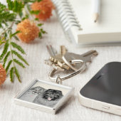 Keeshond Ma en Son Painting - Original Dog Art Sleutelhanger (Zijkant)