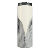 Keeshond Ma en Son Painting - Original Dog Art Thermosbeker (Achterkant)