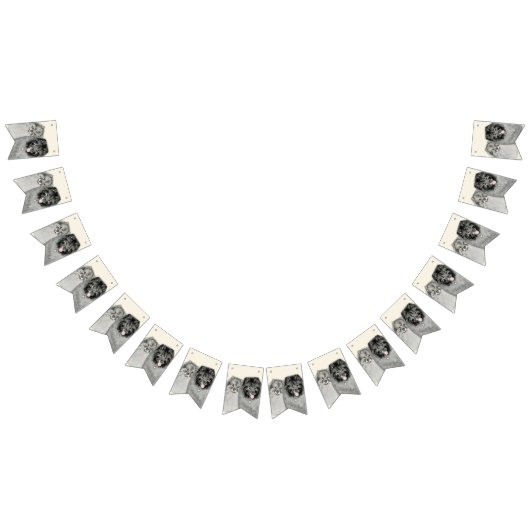 Keeshond Ma en Son Painting - Original Dog Art Vlaggetjes (Alle)