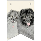 Keeshond Ma en Son Painting - Original Dog Art Vlaggetjes (Eerste vlag)