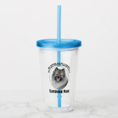 Keeshond mama acryl drinkbeker (Voorkant)