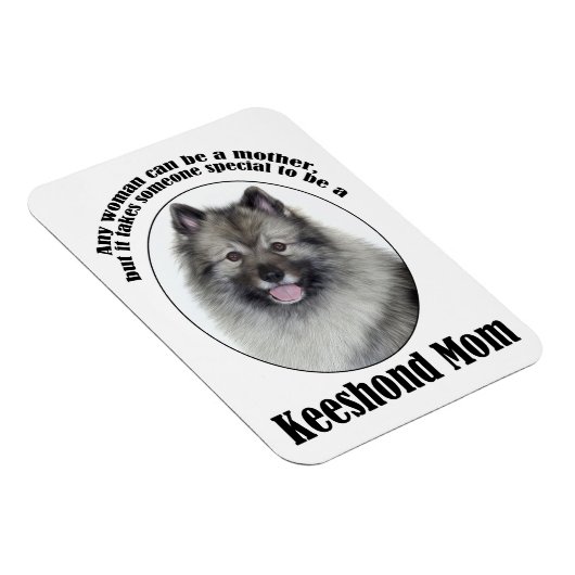 Keeshond mama magneet (Rechterzijde)