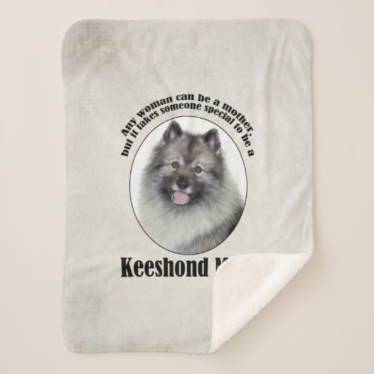 Keeshond mama sherpa deken (Voorkant)