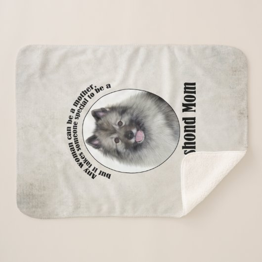 Keeshond mama sherpa deken (Voorkant (horizontaal))