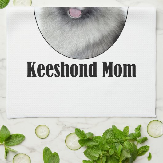 Keeshond mama theedoek (Gevouwen)