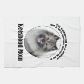 Keeshond mama theedoek (Horizontaal)