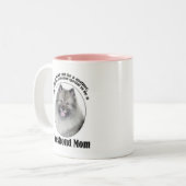 Keeshond mama tweekleurige koffiemok (Voorkant links)