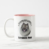 Keeshond mama tweekleurige koffiemok (Links)